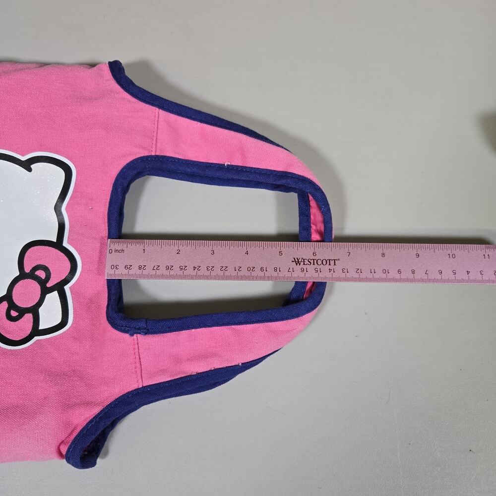 Hello Kitty Pink Canvas Tote Handbag with Snap and Zipped Inside Small Pocket - Picture 10 of 10